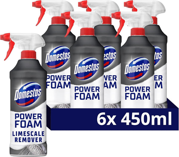 Domestos Foam Limescale Remover Toilet Cleaner 6x450ml