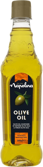Napolina Olive Oil 500ml Bottle | Pure Olive Oil for Cooking, Frying & Baking by Napolina