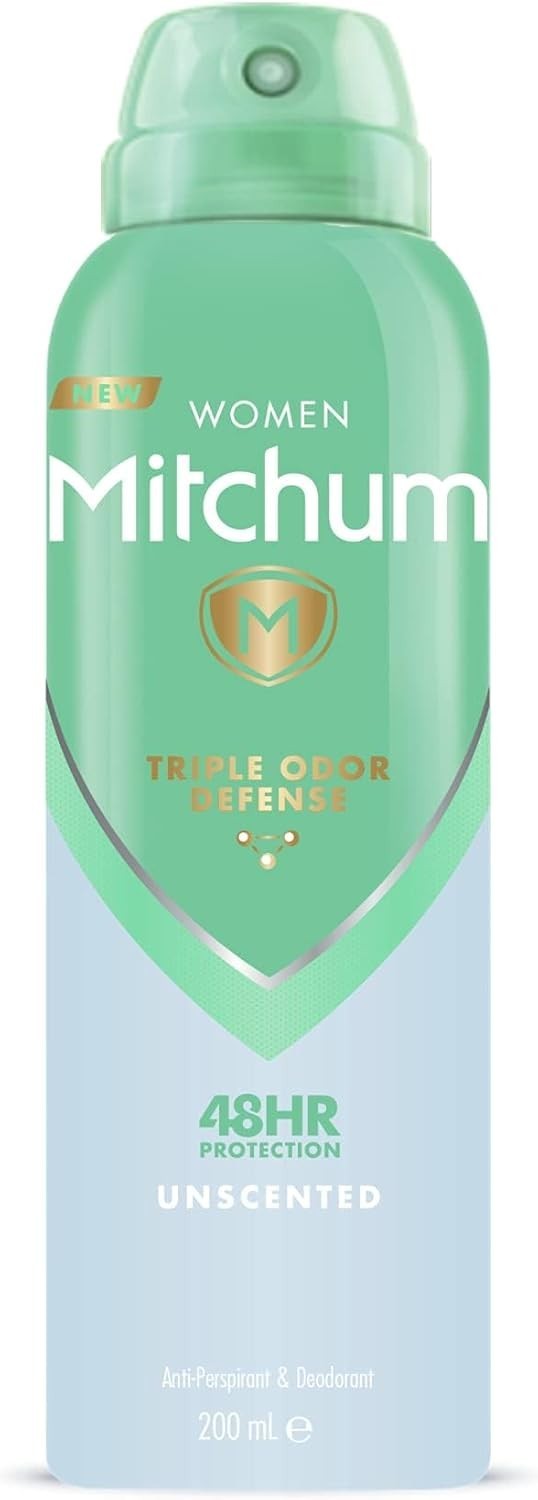 Mitchum Antiperspirant Spray Women Unscented 48 Hour Sweat Protection - 3 Pack