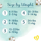 Pampers Harmonie Nappies Size 2, 132 Count | Baby Diapers 4-8kg Gentle Care by Pampers