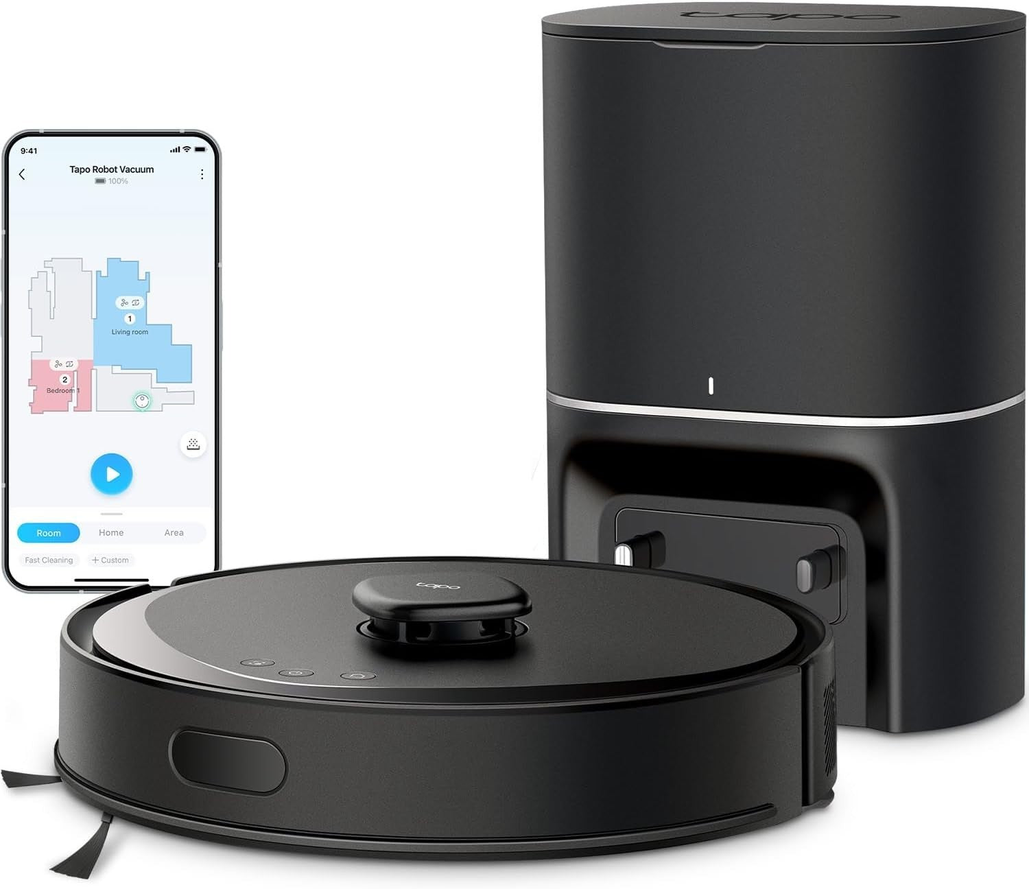 Tapo TP-Link RV30 Max Plus Robot Vacuum Mop Combo Self-Empty Dock App Control by Tapo