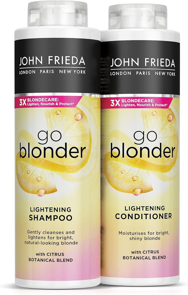 John Frieda Go Blonder Shampoo & Conditioner Duo 2x500ml Blonde Hair Care