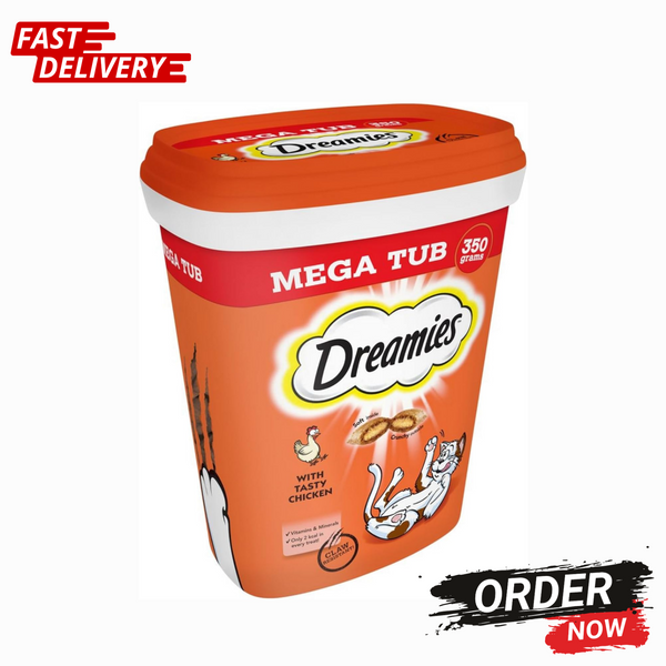 Dreamies Chicken Cat Treats 2x350g Multipack Anti Stress