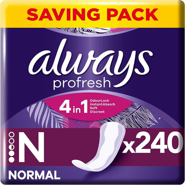 Always Profresh Normal Panty Liners 240 Count Protection