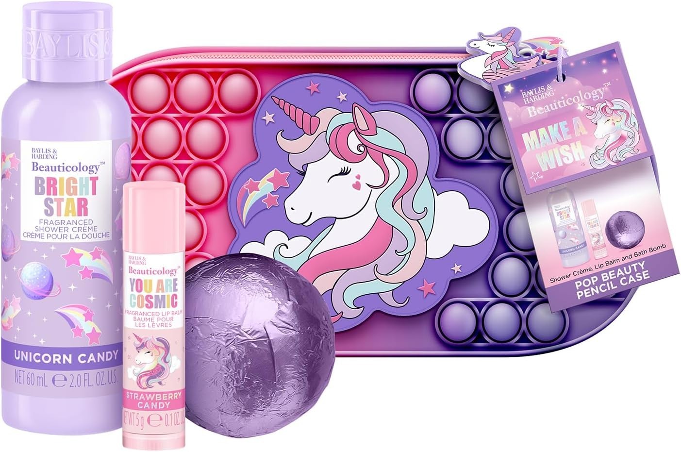 Baylis & Harding Beauticology Cosmic Unicorn Beauty Pencil Case Gift Set Vegan by Baylis & Harding