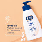 E45 Daily Lotion 400ml Pack of 5 | Perfume Free Body Face Hand Moisturiser by E45