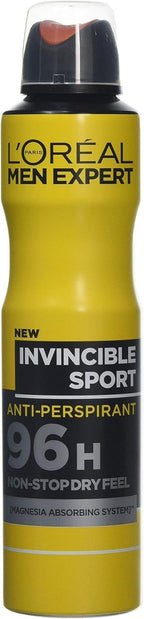 L'Oréal Men Expert Invincible Sport Anti-Perspirant Spray 250ml x6 Pack by L'Oréal