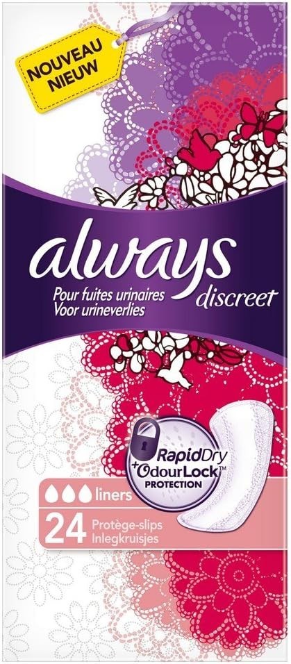Always Discreet Incontinence Pantyliners Pack of 3 | Bladder Control Protection by Always