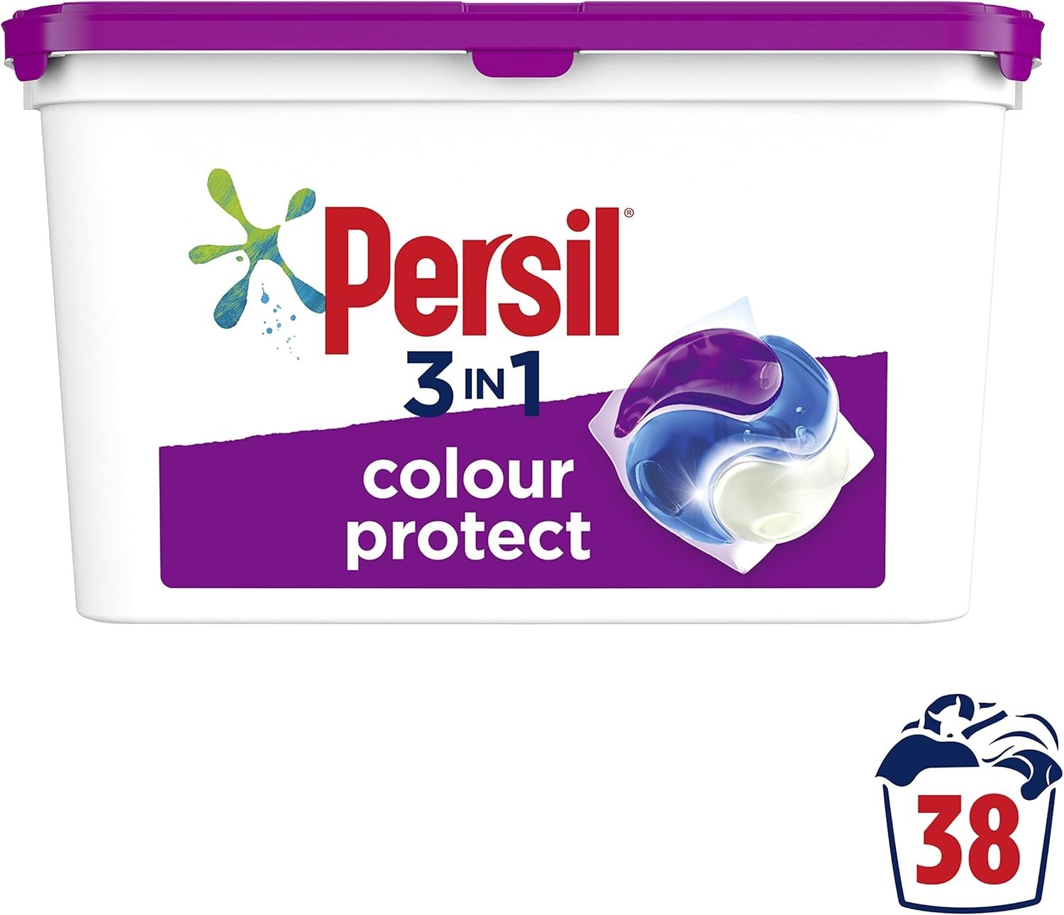 Persil 3-in-1 Colour & Stain Removal Capsules Laundry Detergent 38 Washes by Persil