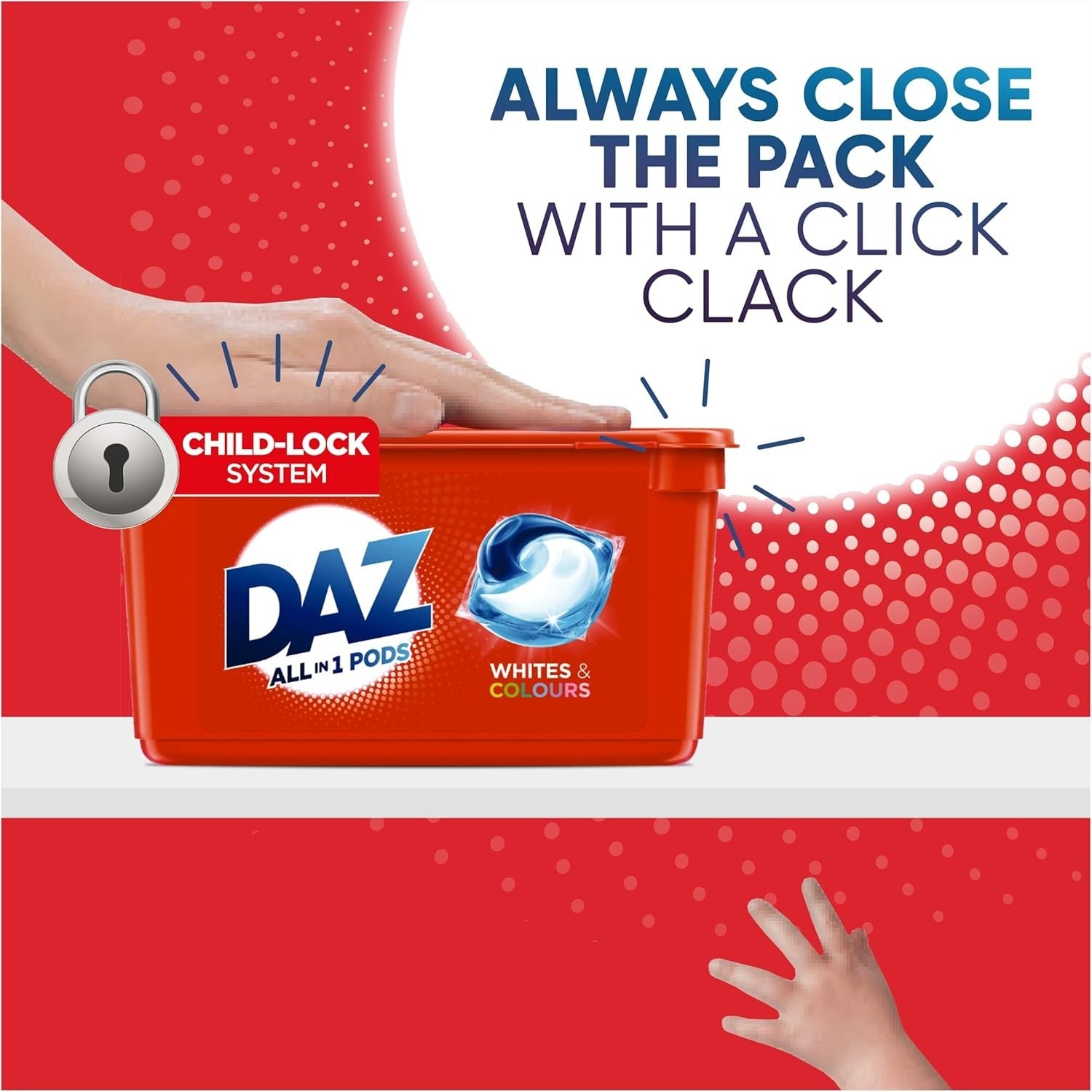 Daz All-in-1 PODS Laundry Detergent 160 Washes Whites Colours Brightens Fresh by Daz