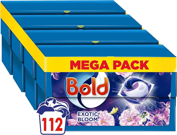 Bold All In One Pods Detergent 112 Washes Exotic Bloom