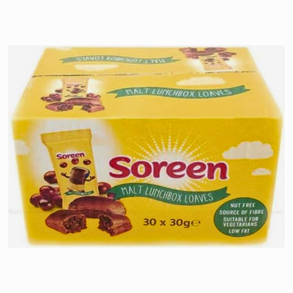 Soreen Malt Lunchbox Loaves Sweet Butter Cake Pack of 30 x 30g – Vegetarian