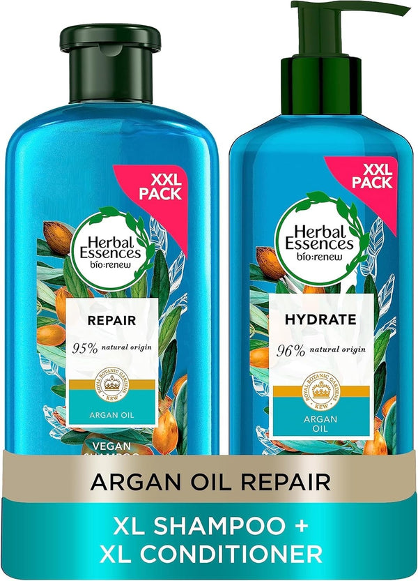 Herbal Essences Argan Oil Shampoo & Conditioner Set 2x572.5ml Vegan Repair