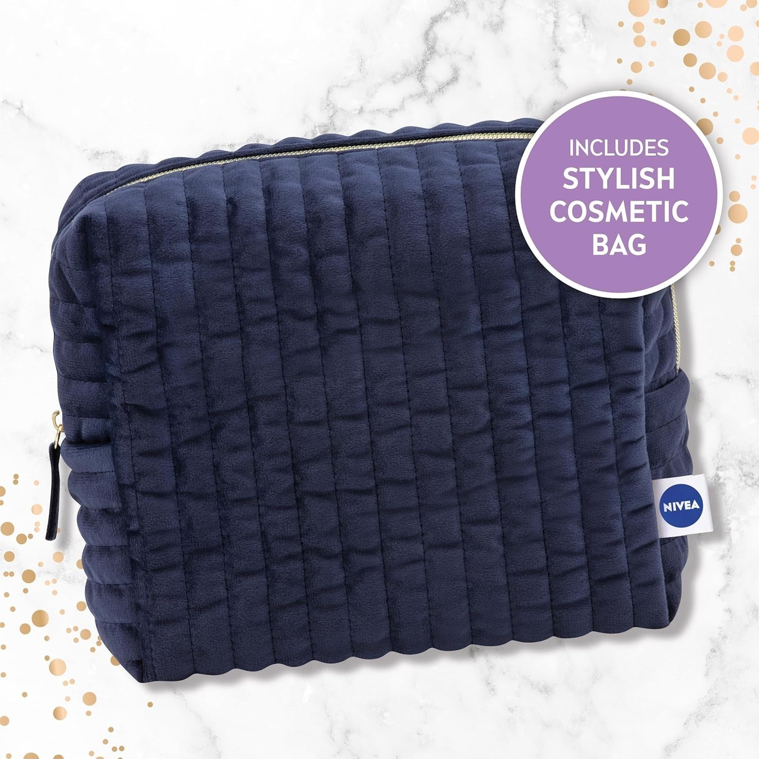 NIVEA Feel Luxurious Gift Set | 5 Pc Women’s Skincare with Cosmetic Bag by NIVEA