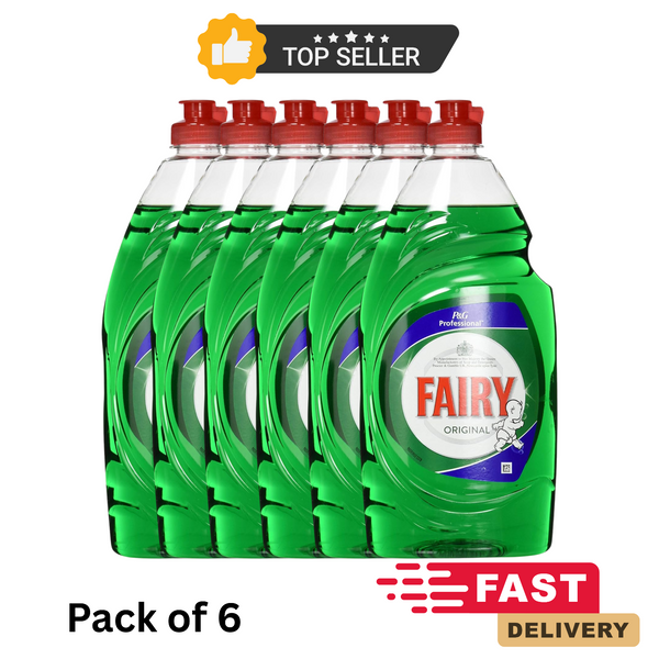 Fairy Washing Up Liquid 6x900ml Pack Unscented Dishwashing Liquid Cleaner