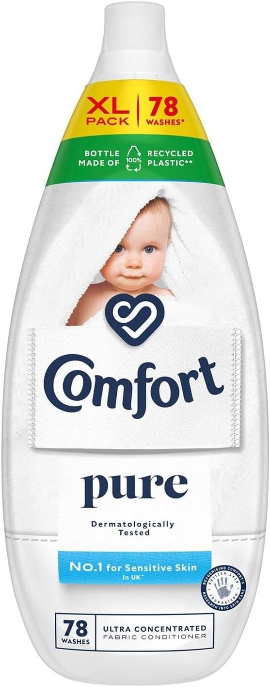 Comfort Pure Ultra Fabric Conditioner 1.178L 78 Wash Gentle Sensitive Skin by Comfort