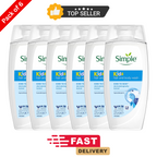 Simple Kids Hair & Body Wash 225ml x6 | Hypoallergenic Chamomile Oil Gel by Simple