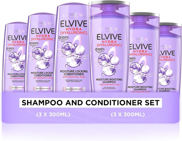 Hydra Hyaluronic Shampoo | L'Oreal Paris Hair Care Kit – Dry Hair Hydrating Conditioner Set