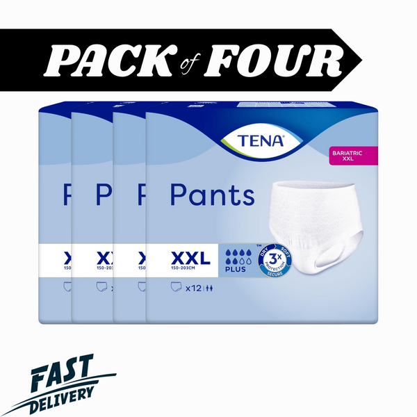 TENA Pants Bariatric Plus XXL Incontinence Pants 4 Packs of 12 Disposable