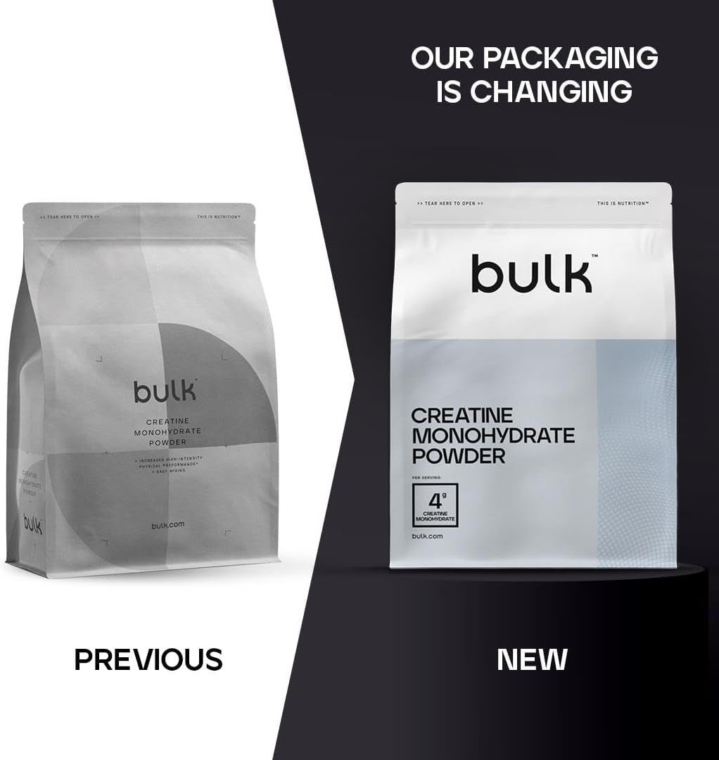Bulk Creatine Monohydrate Powder 500g | Mixed Berry 100 Servings Muscle Growth by Bulk