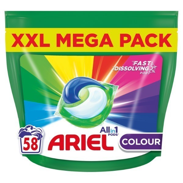 Ariel Professional All-in-1 Colour Protect Laundry Pods 58 Washes by Ariel