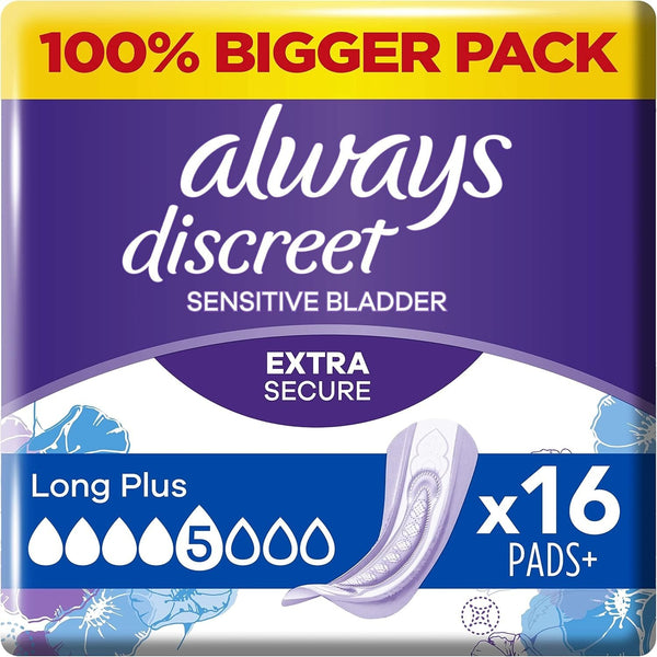 Always Discreet Long Plus Pads For Women 32 Count Daily