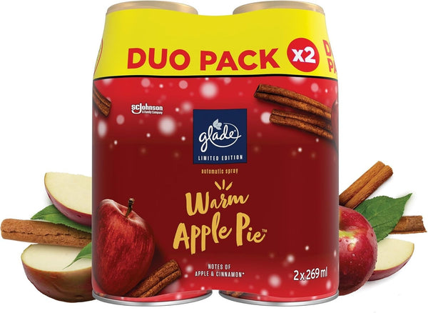 Glade Automatic Air Freshener Refills Warm Apple Pie | 8x269ml Duo Pack