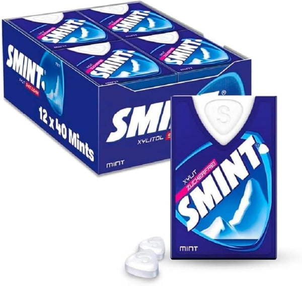 Smint Peppermint Powermints 12 x 8g Dispensers | Sugar Free Mints | Vegetarian
