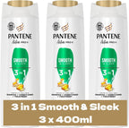 Pantene PRO-V 3in1 Shampoo+Conditioner+Treatment Smooth & Sleek 3x400ml Hair by Pantene Pro-V