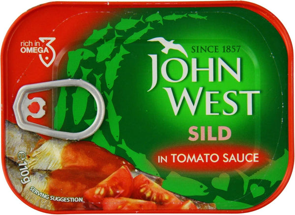 John West Sild in Tomato Sauce 110g – Pack of 12 – High Omega 3 Tinned Fish