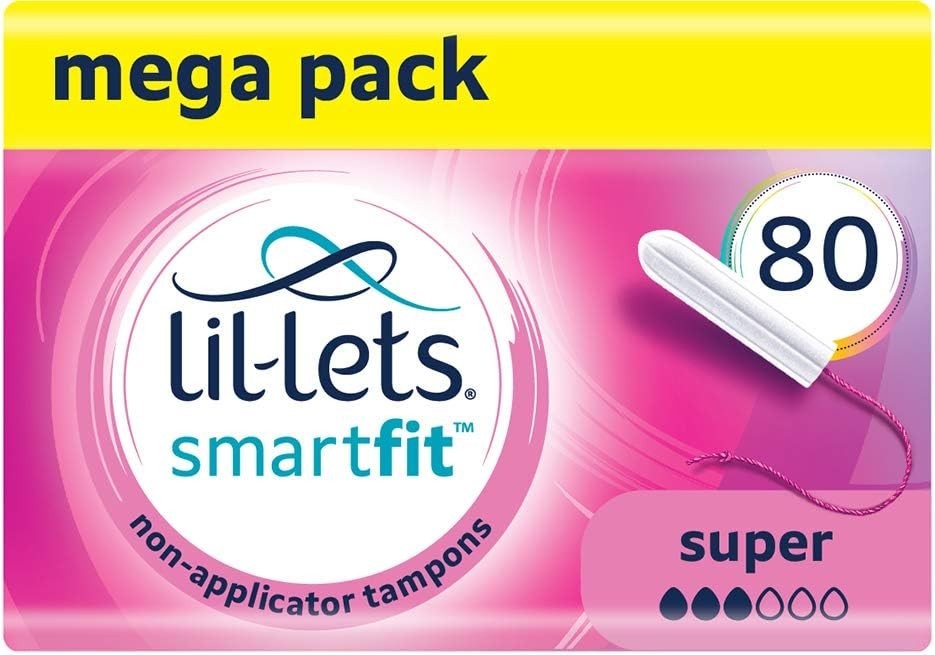 Lil-Lets Non-Applicator Tampons Super Absorbency Pack of 8 Extra Comfort by Lil-Lets