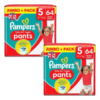Pampers Baby Dry Nappy Size 5 12-17Kg Jumbo+ Pack 2x64 Leak-Proof Pants by Pampers