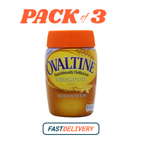 Ovaltine Original Light Add Water 300g (Pack of 3) Low Fat Malt Chocolate Drink