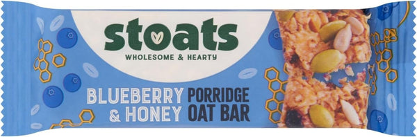 Stoats Blueberry & Honey Porridge Oat Bars 24 x 42g Individually Wrapped