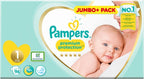 Pampers Premium Protection Nappies Size 1, 96 Count, Infant Diapers, White by Pampers