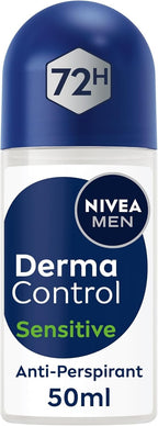 NIVEA MEN Derma Control Sensitive Roll-On 6 x 50ml 72H Anti-Perspirant by Nivea Men