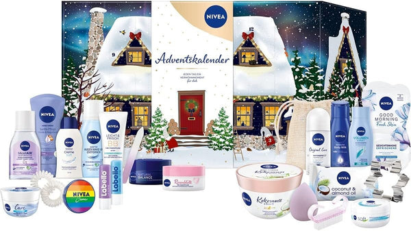 NIVEA Advent Calendar 2021 | 24 Pampering Care Products & Accessories Xmas