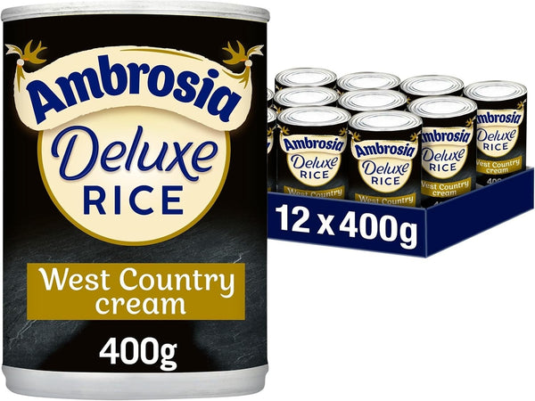 Ambrosia Deluxe Rice Pudding 400g Pack Of 12 Cans Creamy