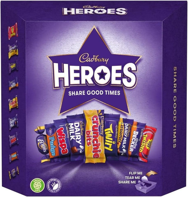 Cadbury Heroes Chocolate Gift Carton 385g Pack of 2 UK Made