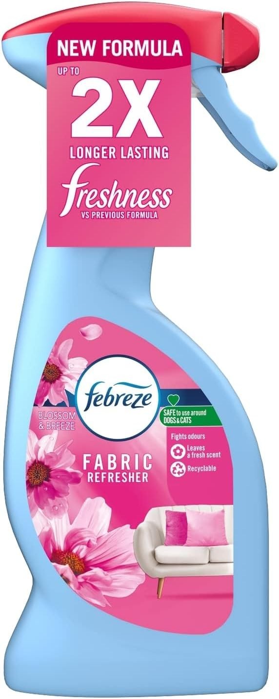 Febreze Fabric Freshener Spray Blossom & Breeze 375ml Odour Remover Fresh Scent