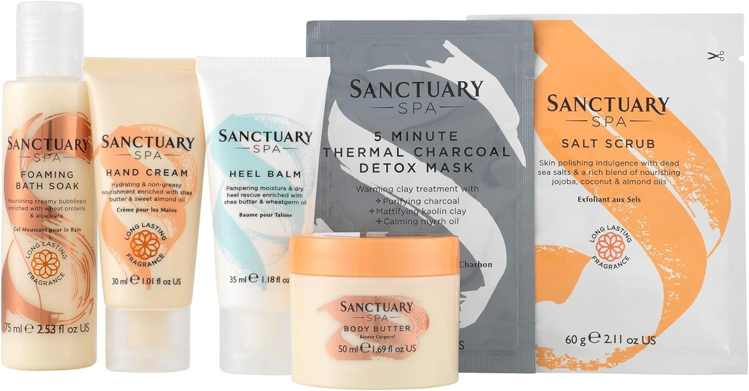 Sanctuary Spa Gift Set Vegan Almond Scent –Face, Hand & Body Skincare Collection by Sanctuary
