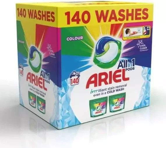 Ariel All In One Colour Pods 140 Wash Colour Care Detergent