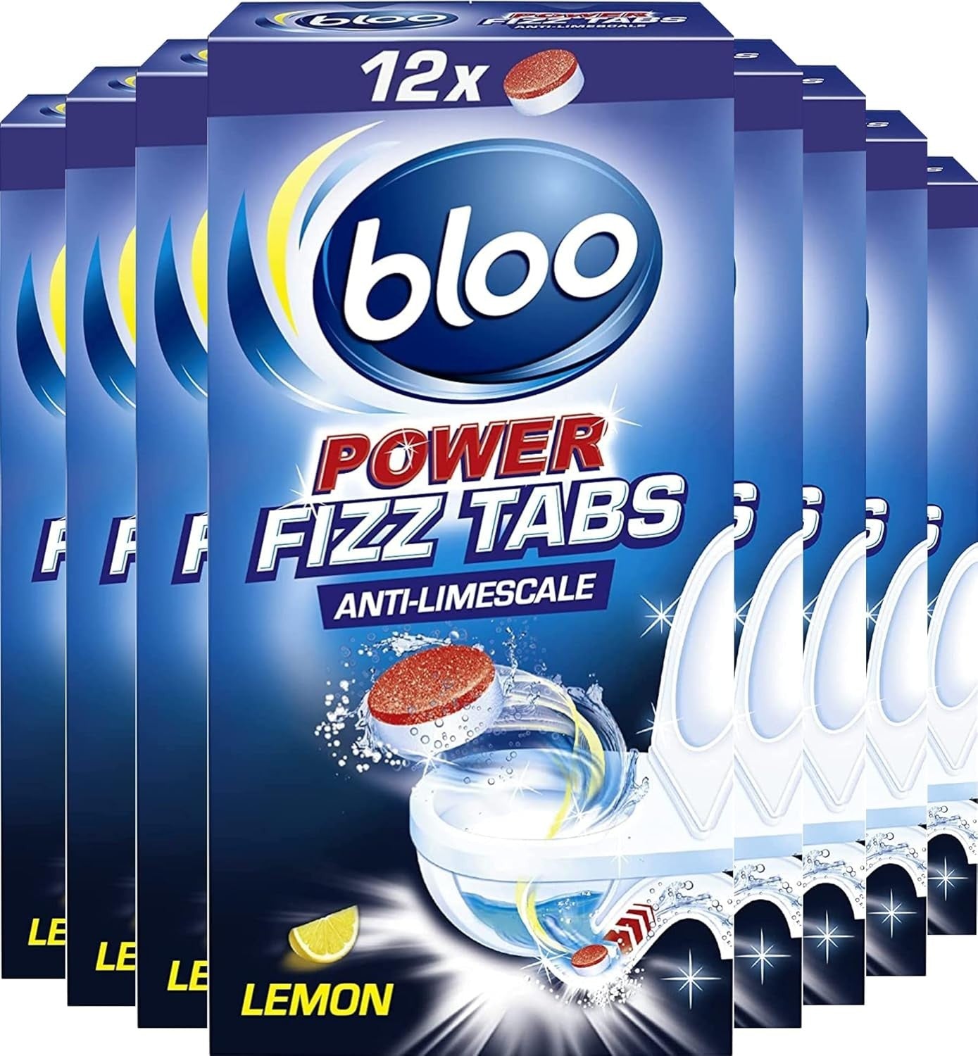 Bloo Drain Cleaning Power Fizz 8x12 Tabs 96 Pack | Removes Smell & Limescale by Bloo