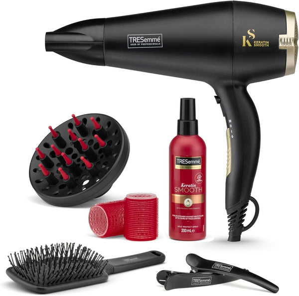 TRESemme Keratin Smooth 2200W Hair Dryer Gift Set with Diffuser & Brush 5543BU
