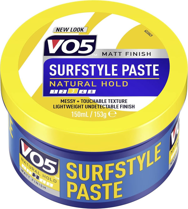 VO5 SurfStyle Hair Paste 150ml x6 | Natural Hold Messy Textured Styling Clay