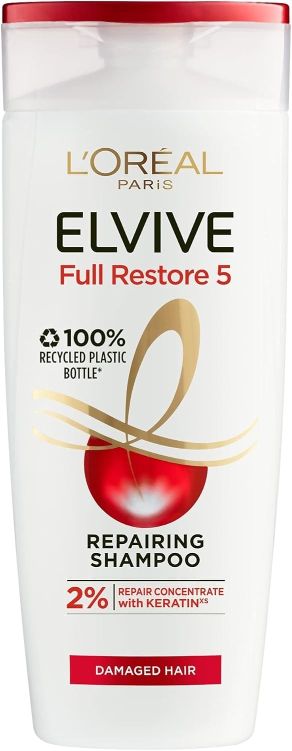 6x L'Oreal Elvive Full Restore 5 Shampoo 400ml Bottles
