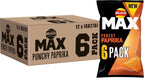 Walkers Max Paprika Crisps 6x27g Pack of 12 | Vegetarian Potato Snack UK by Walkers