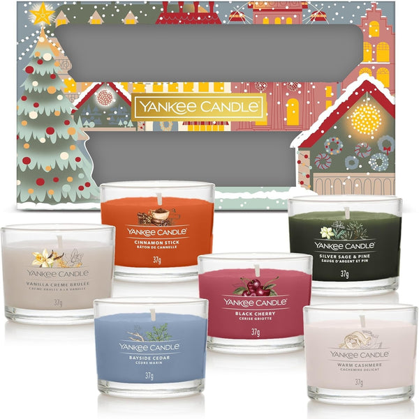 Yankee Candle Christmas Gift 6 Mini Votive Candle Soy Blend Wax Festive Scents