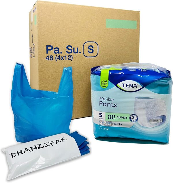 TENA Pants ProSkin Super Small 48 Count | Adult Incontinence Underwear 4x12