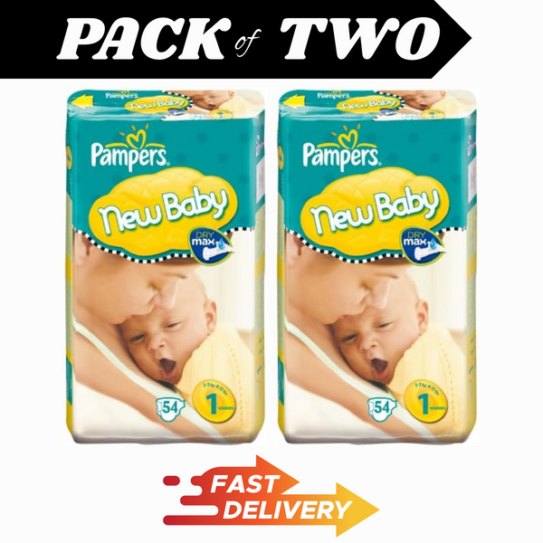 Pampers New Baby Nappies Size 1 – Bulk Diaper Pack 108 Super Absorbent Diapers